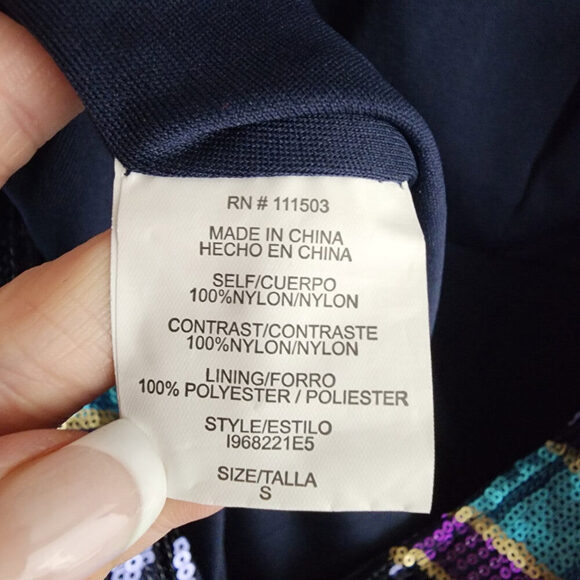 As U Wish Blue & Purple Sleeveless Sequined Mini Dress Size S - Picture 10 of 11